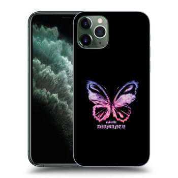 Picasee silikonska prozirna maskica za Apple iPhone 11 Pro - Diamanty Purple