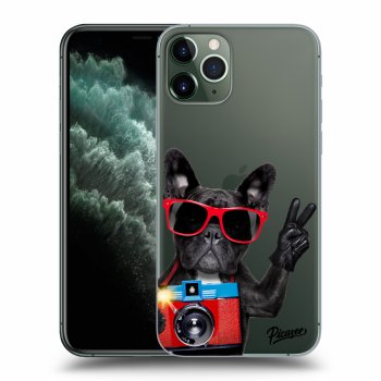 Picasee silikonska prozirna maskica za Apple iPhone 11 Pro - French Bulldog