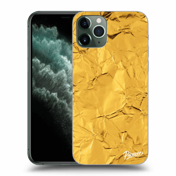 Picasee silikonska prozirna maskica za Apple iPhone 11 Pro - Gold
