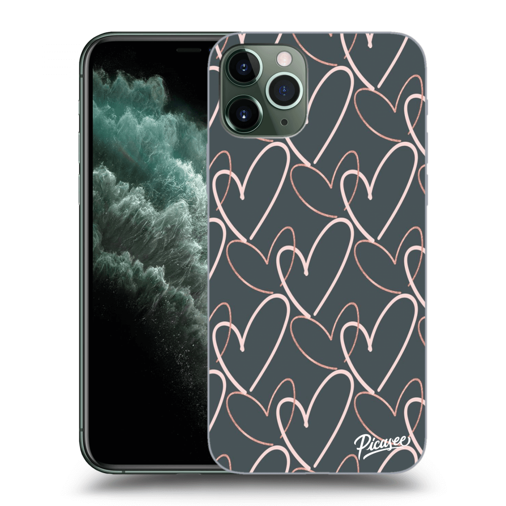 Picasee silikonska prozirna maskica za Apple iPhone 11 Pro - Lots of love