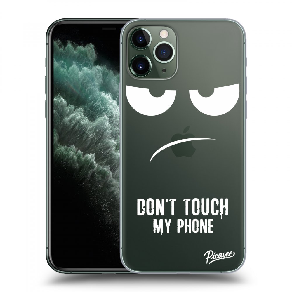 Picasee silikonska prozirna maskica za Apple iPhone 11 Pro - Don't Touch My Phone