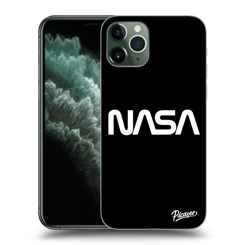Picasee crna silikonska maskica za Apple iPhone 11 Pro Max - NASA Basic