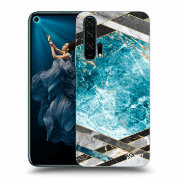 Picasee silikonska prozirna maskica za Honor 20 Pro - Blue geometry