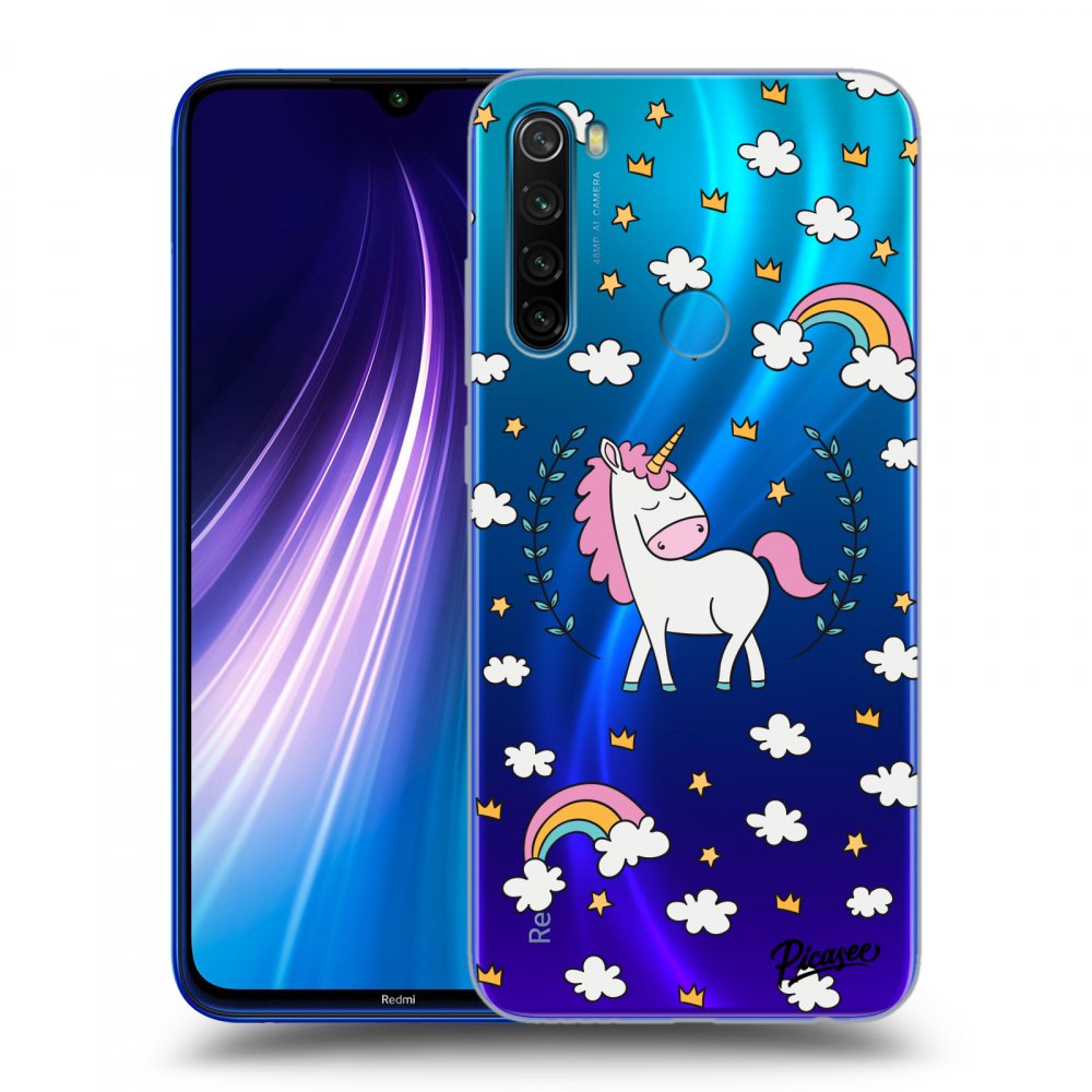 Picasee silikonska prozirna maskica za Xiaomi Redmi Note 8 - Unicorn star heaven