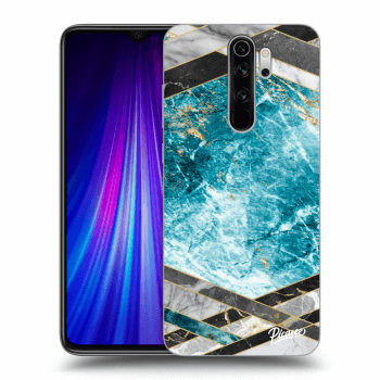 Picasee crna silikonska maskica za Xiaomi Redmi Note 8 Pro - Blue geometry