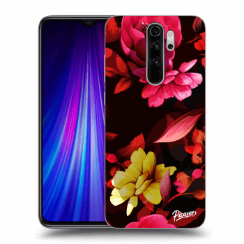 Picasee crna silikonska maskica za Xiaomi Redmi Note 8 Pro - Dark Peonny