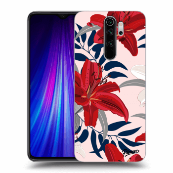 Picasee silikonska prozirna maskica za Xiaomi Redmi Note 8 Pro - Red Lily