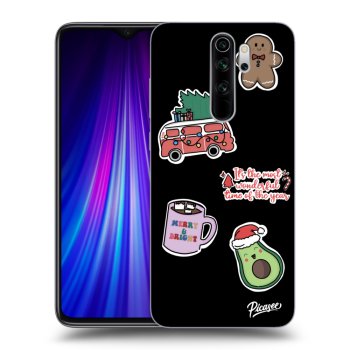 Picasee crna silikonska maskica za Xiaomi Redmi Note 8 Pro - Christmas Stickers