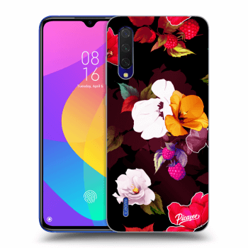 Picasee crna silikonska maskica za Xiaomi Mi 9 Lite - Flowers and Berries