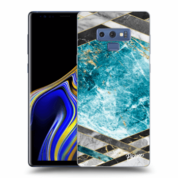 Picasee crna silikonska maskica za Samsung Galaxy Note 9 N960F - Blue geometry