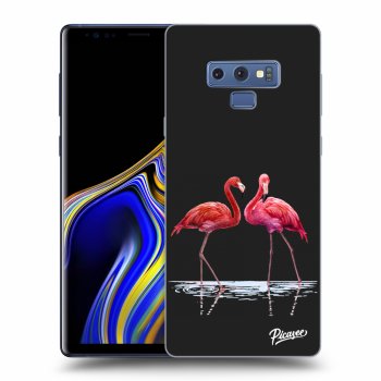 Picasee crna silikonska maskica za Samsung Galaxy Note 9 N960F - Flamingos couple