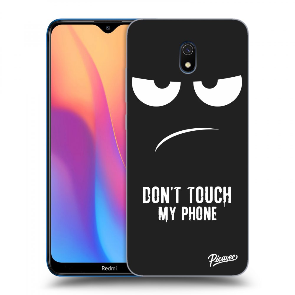 Picasee crna silikonska maskica za Xiaomi Redmi 8A - Don't Touch My Phone