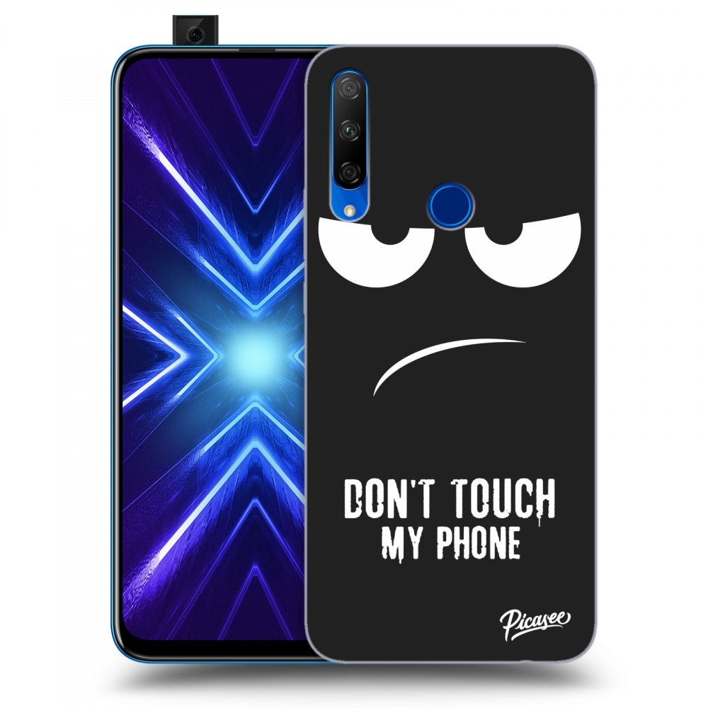 Picasee crna silikonska maskica za Honor 9X - Don't Touch My Phone