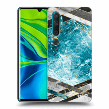 Picasee silikonska prozirna maskica za Xiaomi Mi Note 10 (Pro) - Blue geometry