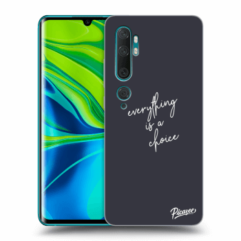 Picasee crna silikonska maskica za Xiaomi Mi Note 10 (Pro) - Everything is a choice