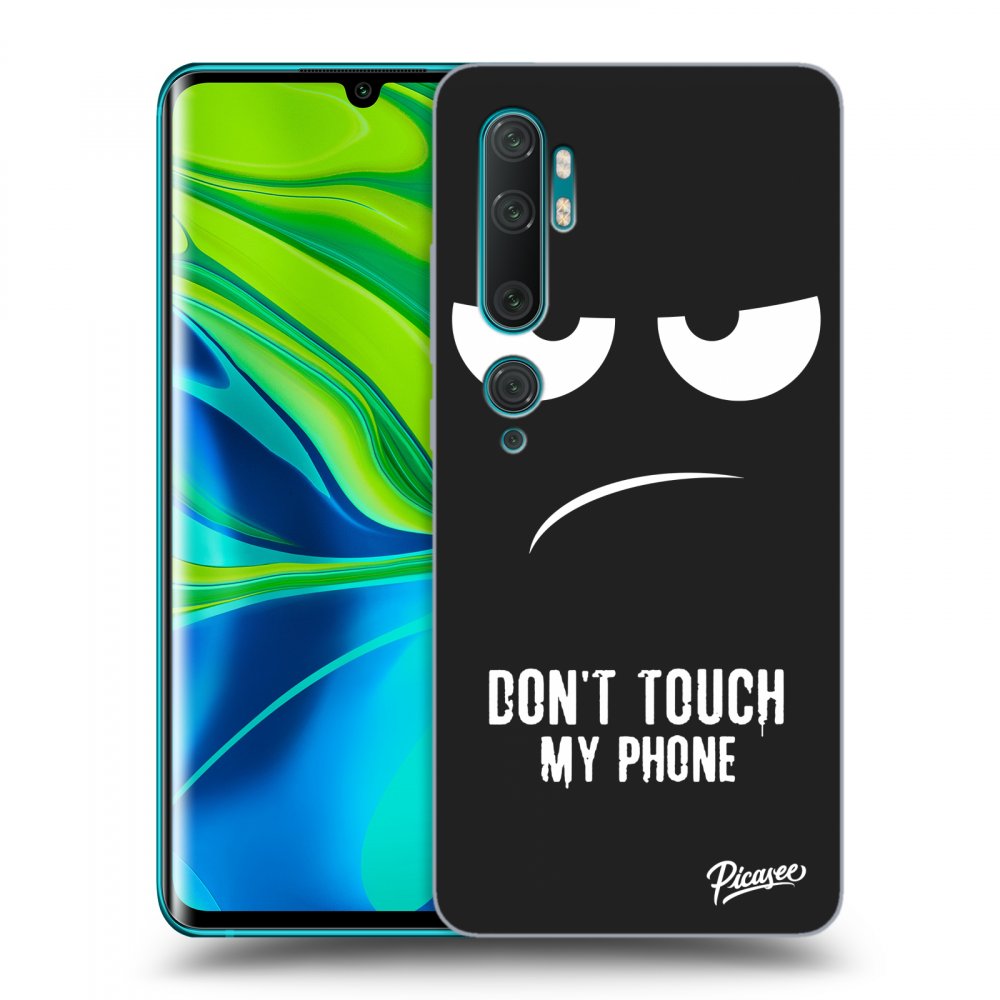 Picasee crna silikonska maskica za Xiaomi Mi Note 10 (Pro) - Don't Touch My Phone