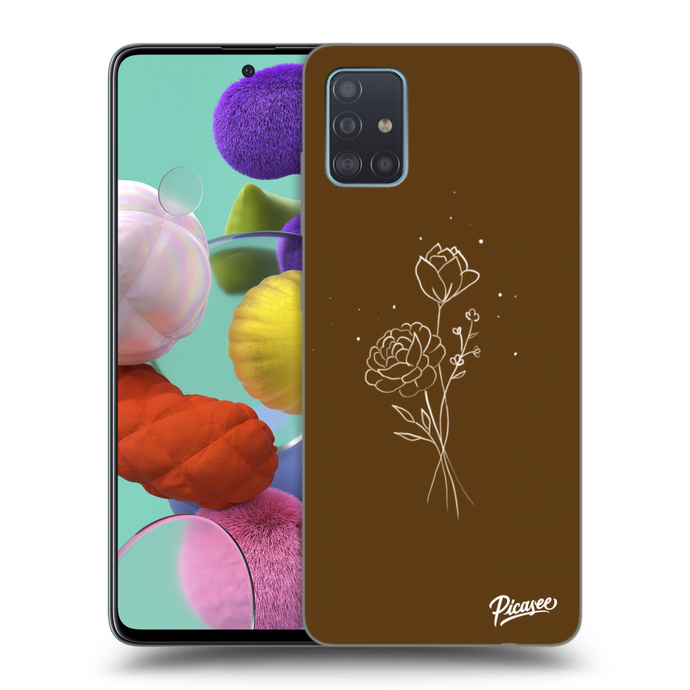 Picasee ULTIMATE CASE za Samsung Galaxy A51 A515F - Brown flowers