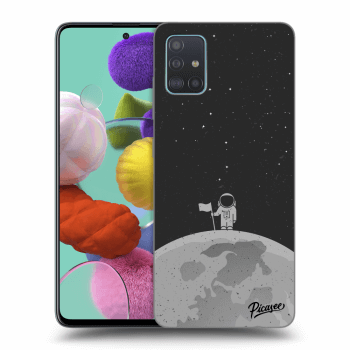 Picasee crna silikonska maskica za Samsung Galaxy A51 A515F - Astronaut