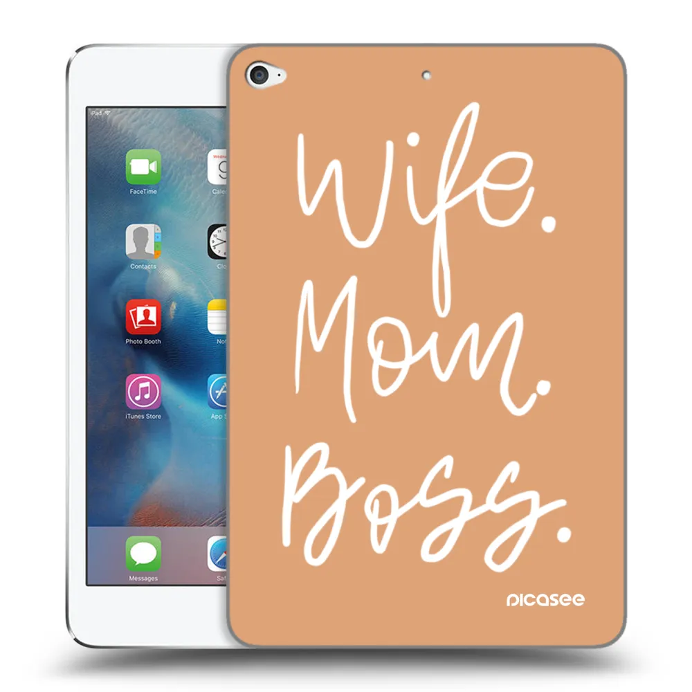 Picasee silikonska prozirna maskica za Apple iPad mini 4 - Boss Mama