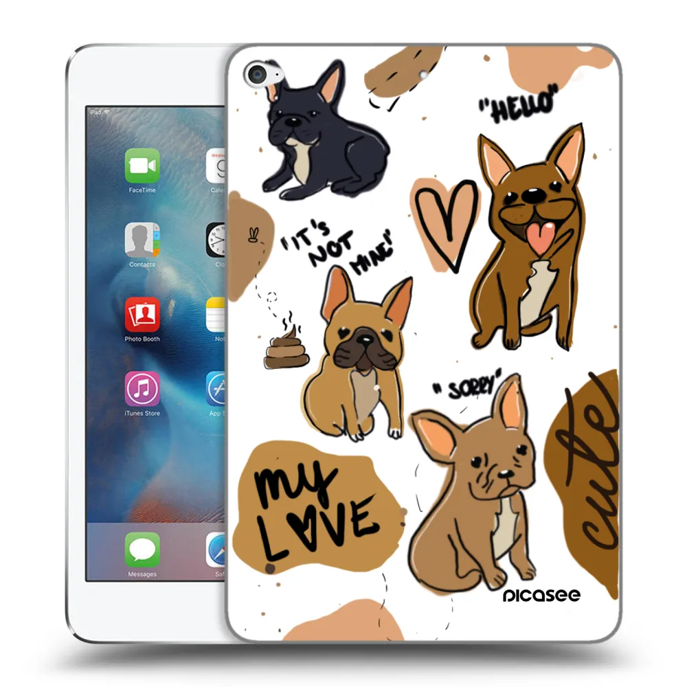 Picasee silikonska prozirna maskica za Apple iPad mini 4 - Frenchies