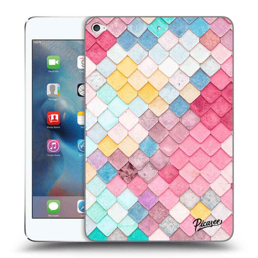 Picasee silikonska prozirna maskica za Apple iPad mini 4 - Colorful roof