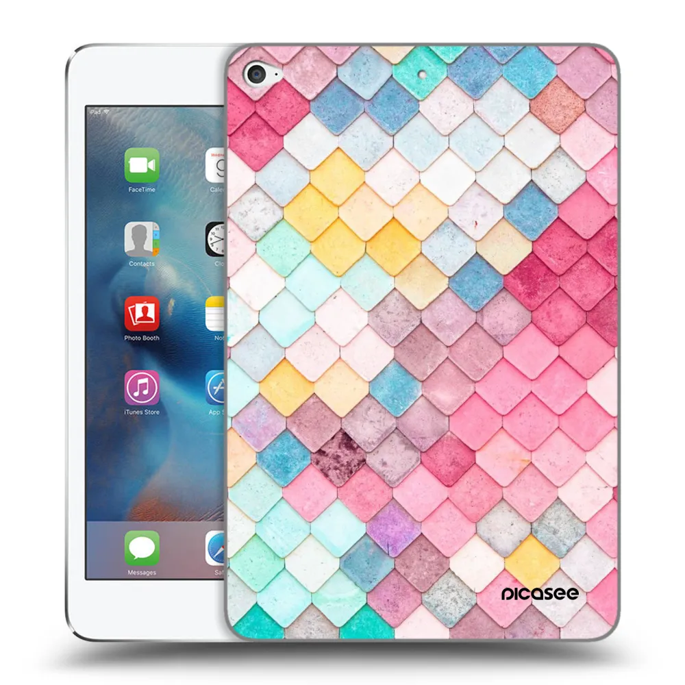 Picasee silikonska prozirna maskica za Apple iPad mini 4 - Colorful roof