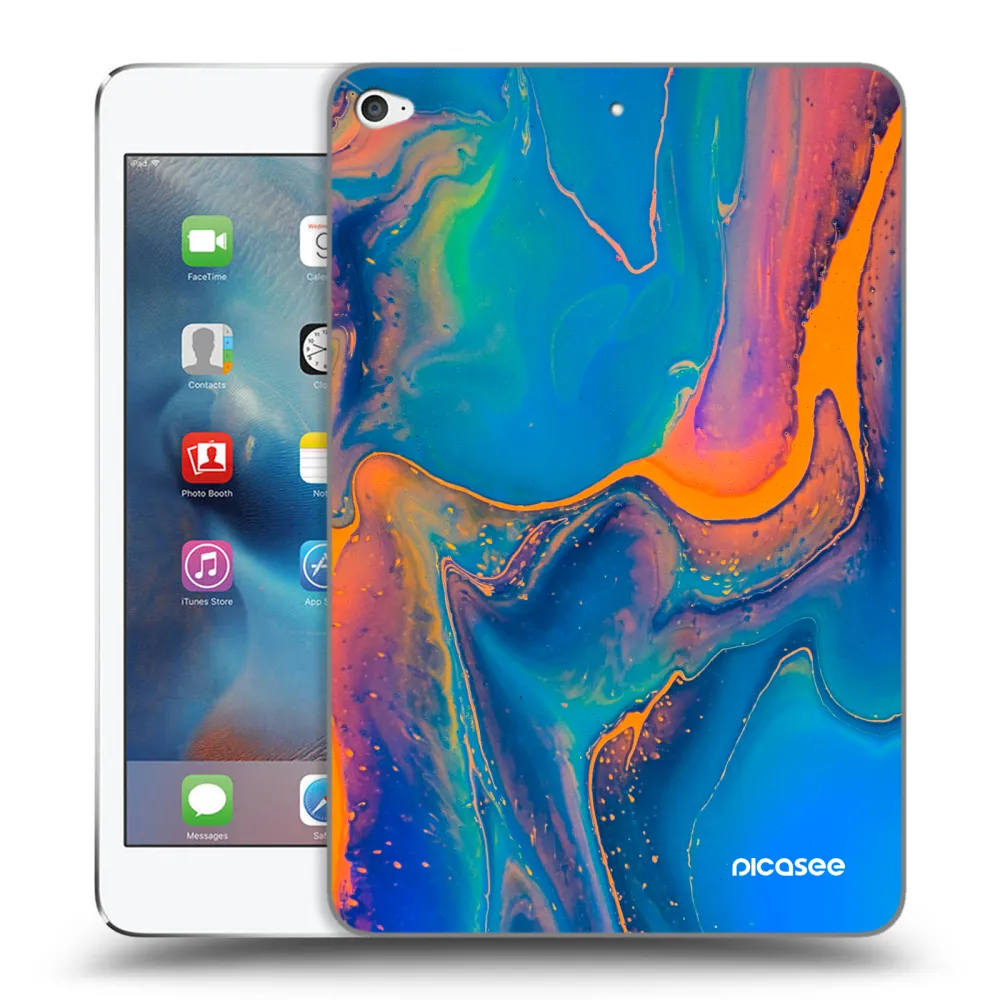 Picasee silikonska prozirna maskica za Apple iPad mini 4 - Rainbow