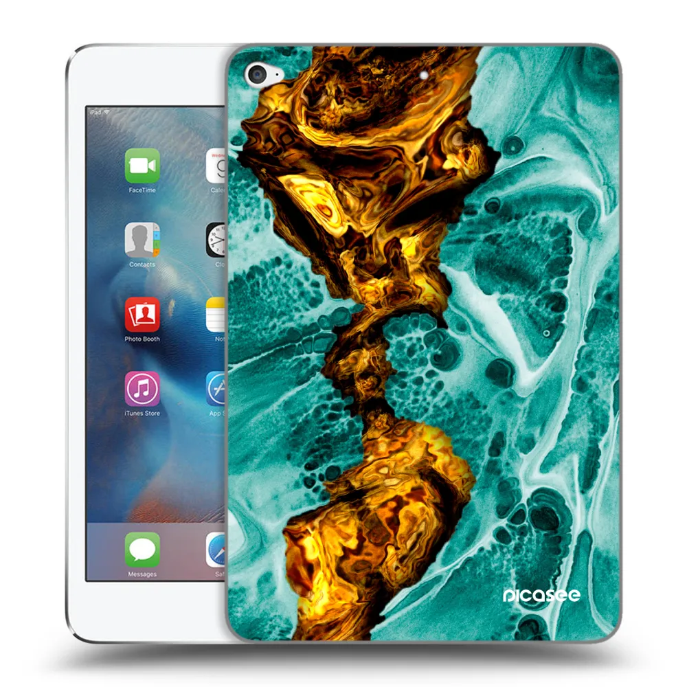 Picasee silikonska prozirna maskica za Apple iPad mini 4 - Goldsky