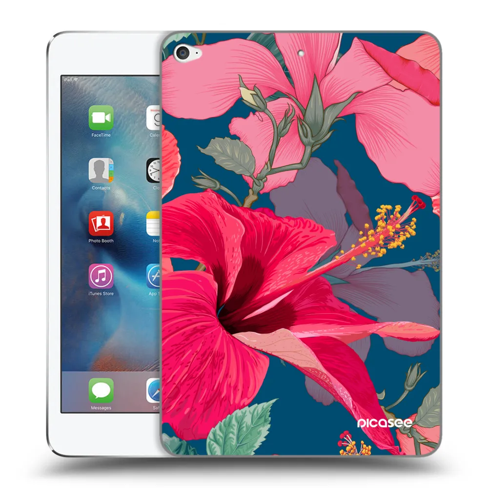 Picasee silikonska prozirna maskica za Apple iPad mini 4 - Hibiscus