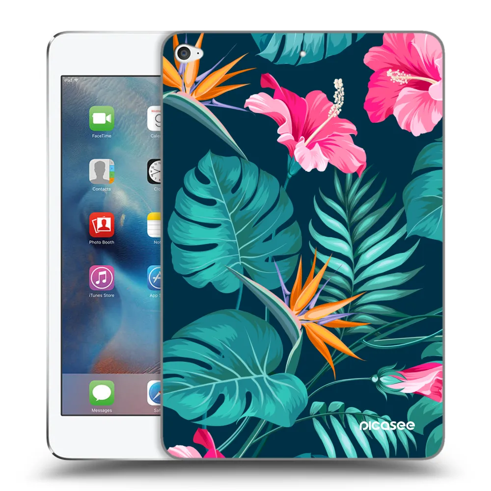 Picasee silikonska prozirna maskica za Apple iPad mini 4 - Pink Monstera