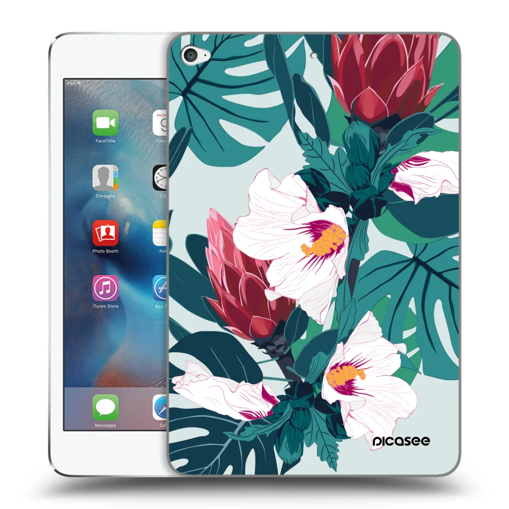 Picasee silikonska prozirna maskica za Apple iPad mini 4 - Rhododendron