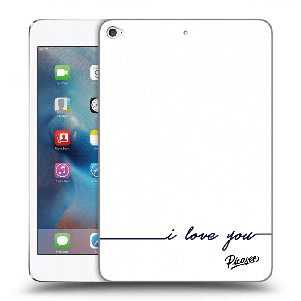 Picasee silikonska prozirna maskica za Apple iPad mini 4 - I love you