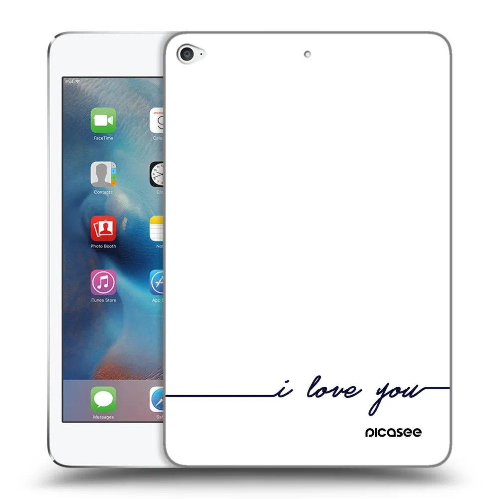 Picasee silikonska prozirna maskica za Apple iPad mini 4 - I love you