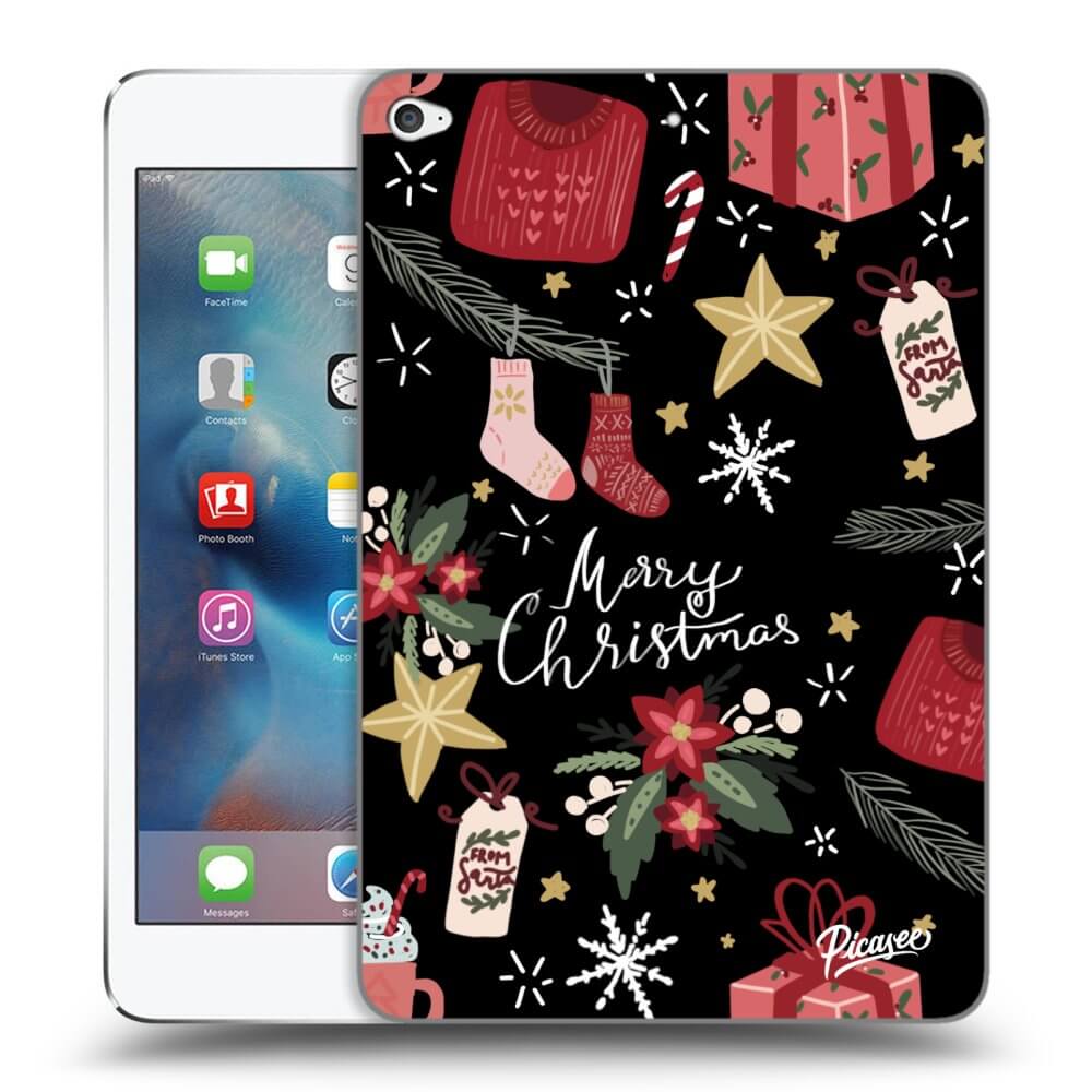Picasee crna silikonska maskica za Apple iPad mini 4 - Christmas