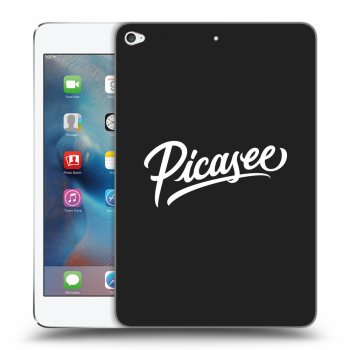 Picasee crna silikonska maskica za Apple iPad mini 4 - Picasee - old logo - white