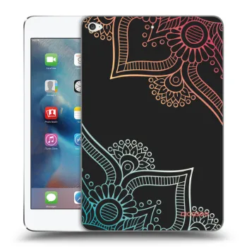 Picasee crna silikonska maskica za Apple iPad mini 4 - Flowers pattern