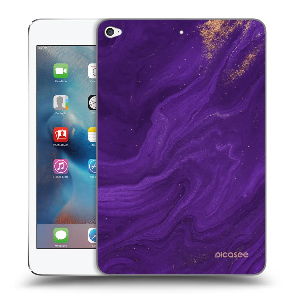 Picasee silikonska prozirna maskica za Apple iPad mini 4 - Purple