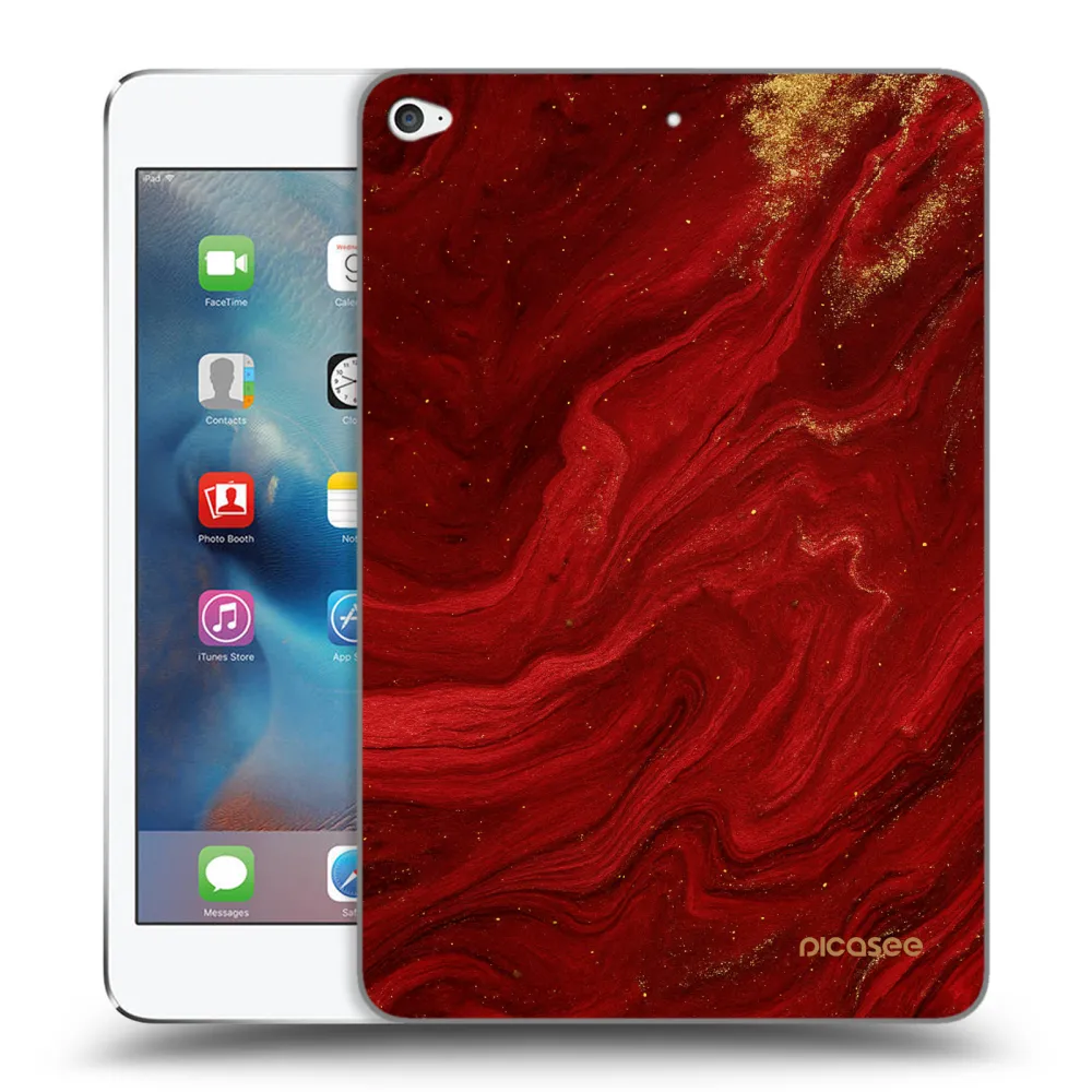 Picasee silikonska prozirna maskica za Apple iPad mini 4 - Red