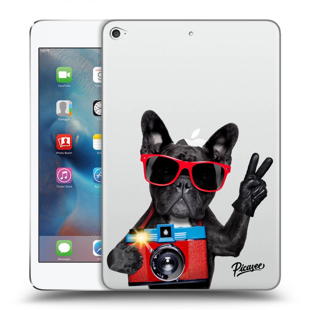 Picasee silikonska prozirna maskica za Apple iPad mini 4 - French Bulldog