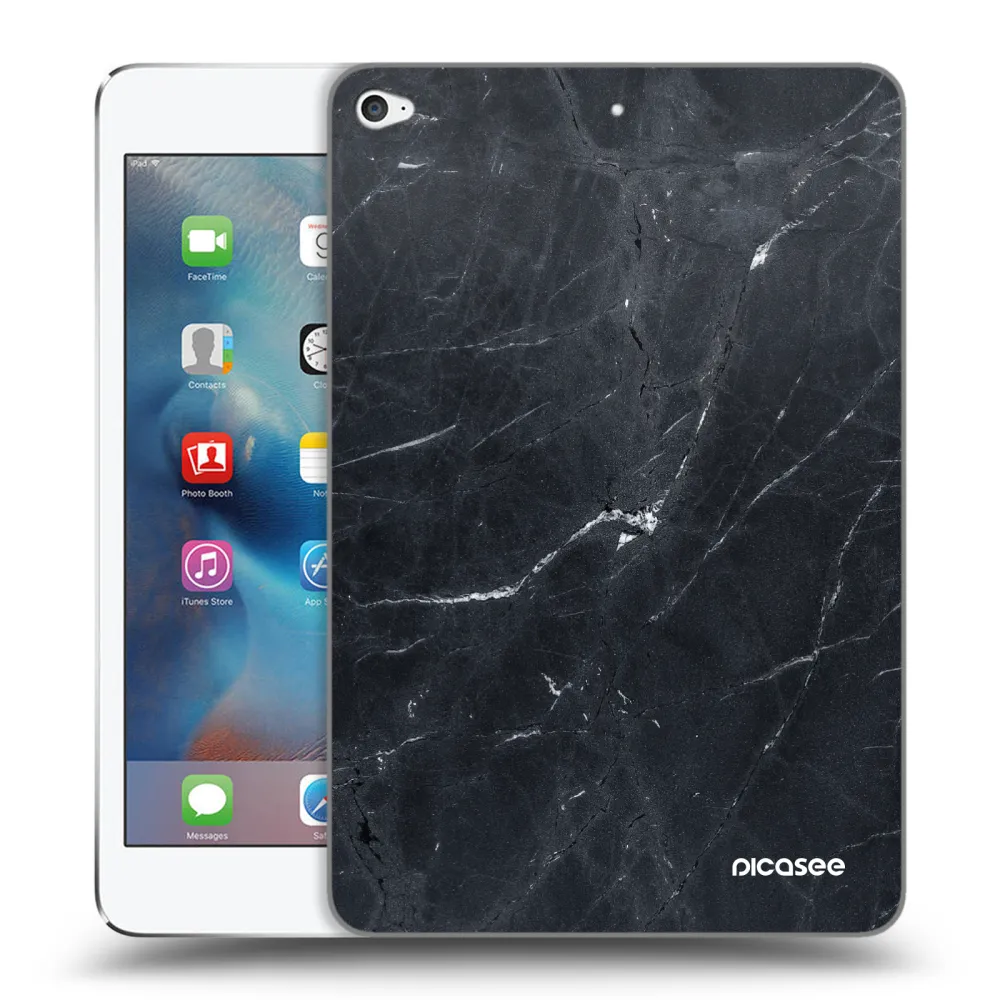 Picasee silikonska prozirna maskica za Apple iPad mini 4 - Black marble