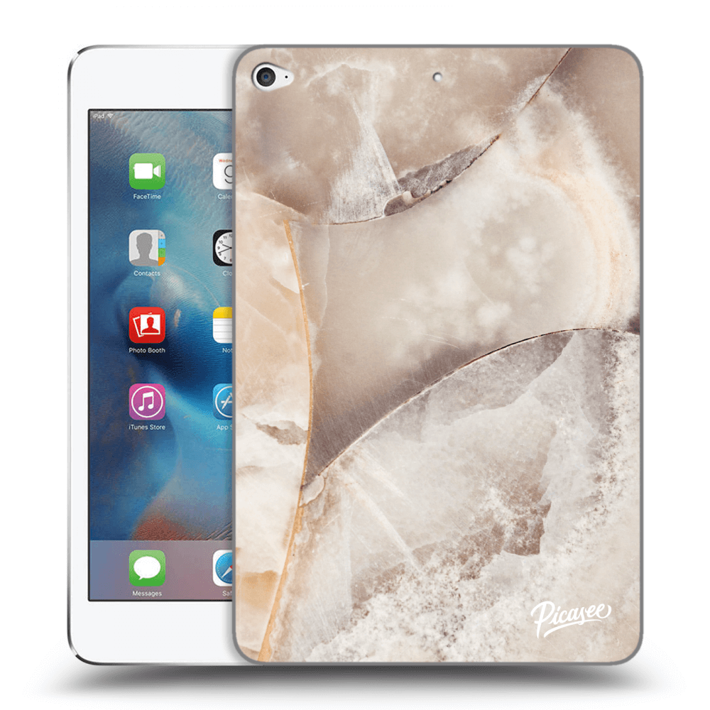Picasee crna silikonska maskica za Apple iPad mini 4 - Cream marble