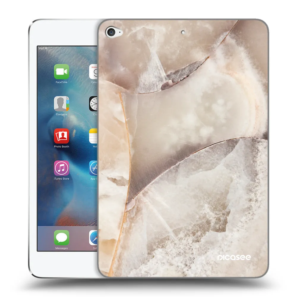 Picasee silikonska prozirna maskica za Apple iPad mini 4 - Cream marble