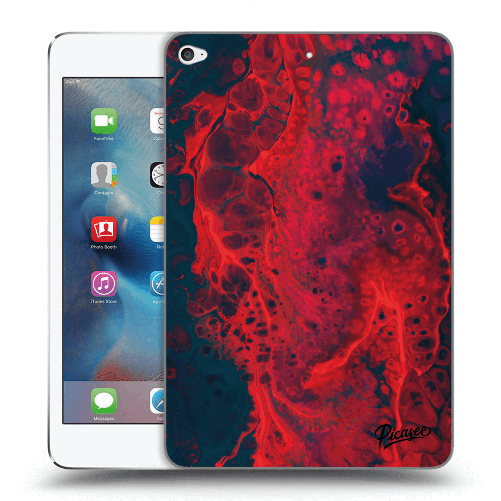 Picasee crna silikonska maskica za Apple iPad mini 4 - Organic red