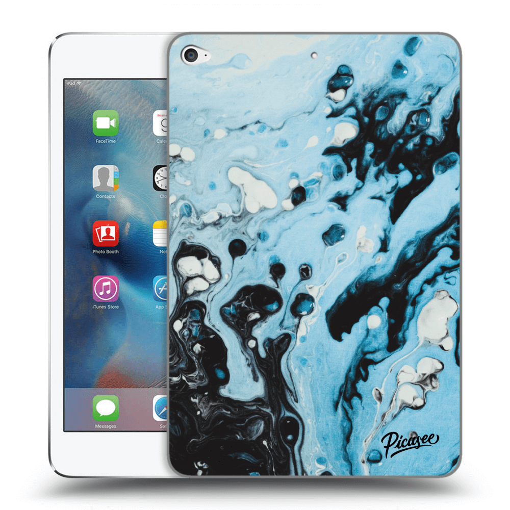 Picasee crna silikonska maskica za Apple iPad mini 4 - Organic blue
