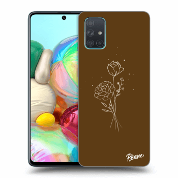 Picasee ULTIMATE CASE za Samsung Galaxy A71 A715F - Brown flowers