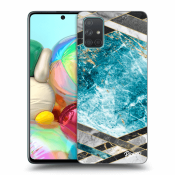 Maskica za Samsung Galaxy A71 A715F - Blue geometry