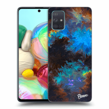 Picasee crna silikonska maskica za Samsung Galaxy A71 A715F - Space