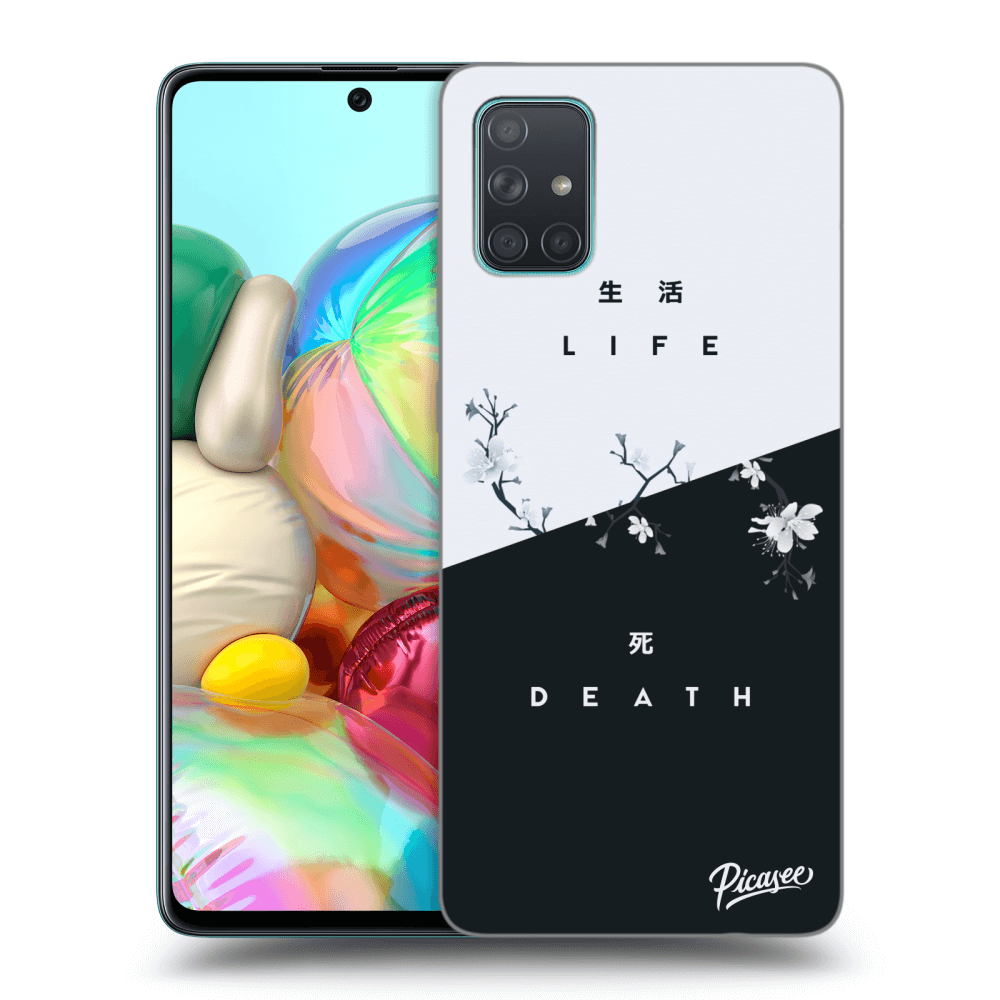 Picasee crna silikonska maskica za Samsung Galaxy A71 A715F - Life - Death