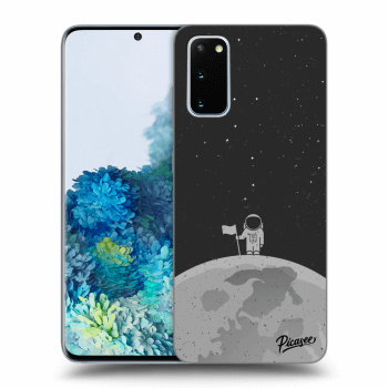 Picasee crna silikonska maskica za Samsung Galaxy S20 G980F - Astronaut