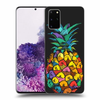 Picasee crna silikonska maskica za Samsung Galaxy S20+ G985F - Pineapple
